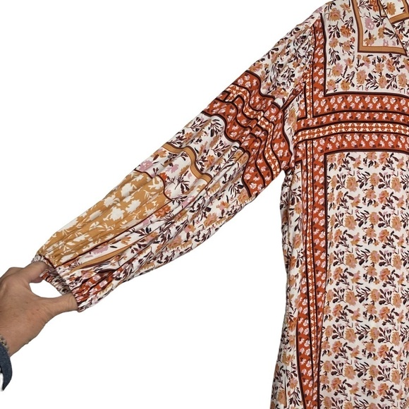 Jen’s Pirate Booty Multi Print Roma Lockhart Tunic Top in Roma Gold Sz S - Picture 7 of 14